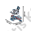 Bosch GCM 18V-254 D akkus gérvágó fűrész (2x munkadarab támaszték)