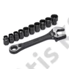 SATA X6 Pass-Thru univerzális állítható villáskulcs készlet 10-19 mm 11 részes
