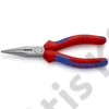 Knipex Félkerek csőrű fogó vágóéllel (Rádiófogó) feketére foszfátozott 160 mm