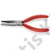 Knipex hosszúcsőrű fogó feketére foszfátozott, mártott nyél 140 mm