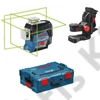 Bosch GLL 3-80 CG vonallézer BM1 fali tartóval L-Boxx-ban zöld