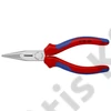 Knipex Félkerek csőrű fogó vágóéllel (Rádiófogó) feketére foszfátozott 160 mm