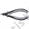Knipex precíziós elektronikai oldalcsípő fogó ESD többkomponensű nyél barnított 125 mm
