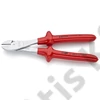 Knipex erőkímélő oldalcsípő fogó krómozott, mártott nyél VDE 250 mm