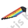 SATA imbuszkulcs készlet 9 részes 1.5-10mm, hosszú (színkód)