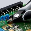 Knipex precíziós elektronikai oldalcsípő fogó ESD többkomponensű nyél barnított 125 mm