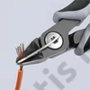 Knipex precíziós elektronikai oldalcsípő fogó ESD többkomponensű nyél barnított 125 mm