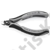 Knipex precíziós elektronikai oldalcsípő fogó ESD többkomponensű nyél barnított 120 mm