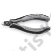 Knipex precíziós elektronikai oldalcsípő fogó ESD többkomponensű nyél barnított 120 mm