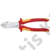Knipex erőkímélő oldalcsípő fogó krómozott VDE 200 mm (bliszter)