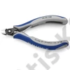 Knipex precíziós elektronikai oldalcsípő fogó többkomponensű nyél barnított 120 mm