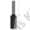 Bosch PRO egyenes élű alakmaróbetét, két spirál,  16 x L 30, szár 8 mm
