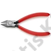 Knipex elektronikai oldalcsípő fogó feketére foszfátozott, mártott nyél 125 mm