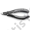 Knipex precíziós elektronikai oldalcsípő fogó ESD többkomponensű nyél barnított 125 mm