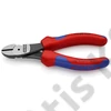 Knipex Erőkímélő oldalcsípő fogó feketére foszfátozott 140 mm (bliszter)