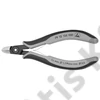 Knipex precíziós elektronikai oldalcsípő fogó ESD többkomponensű nyél barnított 125 mm