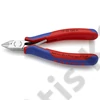 Knipex elektronikai oldalcsípő fogó keményfém vágóéllel többkomponensű nyél 120 mm
