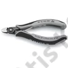 Knipex precíziós elektronikai oldalcsípő fogó ESD többkomponensű nyél barnított 125 mm
