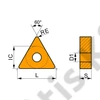 Pramet váltólapka negatív TNMG 160412E- R:T9325