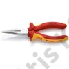 Knipex Félkerek csőrű fogó vágóéllel (Rádiófogó) krómozott VDE 160 mm