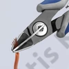 Knipex precíziós elektronikai oldalcsípő fogó többkomponensű nyél barnított 125 mm