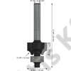 Bosch PRO alakmaróbetét, lekerekítő, R 1/8?, szár 1/4?