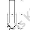 Bosch keményfém 'H' profilmaró (2 vágóél) 12.7x12.4 46 mm d:8 mm