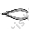 Knipex precíziós elektronikai oldalcsípő fogó ESD többkomponensű nyél barnított 120 mm