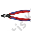 Knipex elektronikai oldalcsípő fogó Super Knips többkomponensű nyél barnított 125 mm (bliszter)