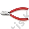 Knipex elektronikai oldalcsípő fogó krómozott, mártott nyél 125 mm