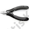Knipex Elektronikai oldalcsípő fogó lapos fejű ESD többkomponensű nyél 115 mm
