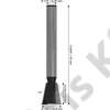 Bosch PRO alakmaróbetét, fogazómaró, 15°, szár 1/4