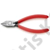 Knipex elektronikai oldalcsípő fogó feketére foszfátozott, mártott nyél 125 mm