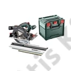 Metabo Set KS 18 LTX 57 akkus kézi körfűrész alapgép (akku és töltő nélkül) KSF 44 vezetősín, MetaBox