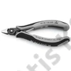 Knipex precíziós elektronikai oldalcsípő fogó ESD többkomponensű nyél barnított 125 mm