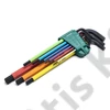 SATA imbuszkulcs készlet 9 részes 1.5-10mm, hosszú (színkód)