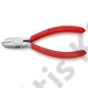 Knipex elektronikai oldalcsípő fogó krómozott, mártott nyél 125 mm