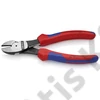 Knipex erőkímélő oldalcsípő fogó feketére foszfátozott, többkomponensű nyél 180 mm