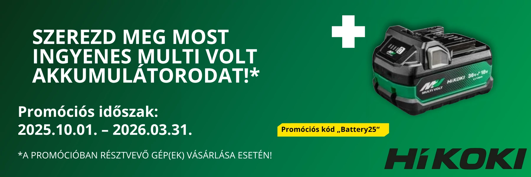 Hikoki akkumulátor akció