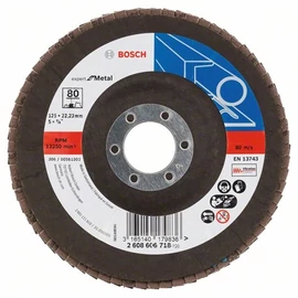 Bosch lamellás tárcsa 125x22.23 mm P80 fémhez Zirkon X551 kúpos üvegszál