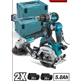 Makita DLX4154TJ 18V LXT Li-ion BL gépszett DHP484+DGA513+DHS661+DML815 2x5.0Ah MP3.4