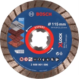 Bosch Expert vágókorong, gyémánt 115x2.4x22.23 mm univerzális  X-Lock