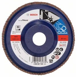 Bosch lamellás tárcsa 125x22.23 mm P60 fémhez Zirkon X571 egyenes műanyag