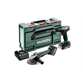 Metabo Combo Set 2.6.6 akkus gépszett 18 V BS 18 + W 18 7-125, 1x2.0Ah, 1x4.0Ah, SC 30 töltő, metaBOX 165 L
