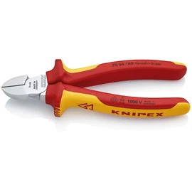 Knipex oldalcsípőfogó krómozott VDE 160 mm (bliszter)