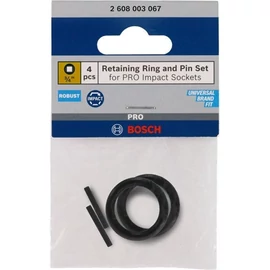 Bosch rögzítőgyűrű és tüske PRO dugókulcshoz, 3/4&quot;, 4 részes