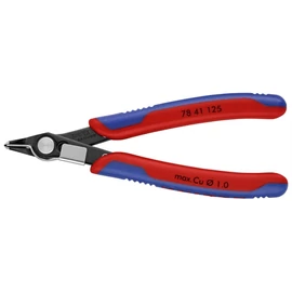 Knipex elektronikai oldalcsípő fogó Super Knips többkomponensű nyél barnított 125 mm