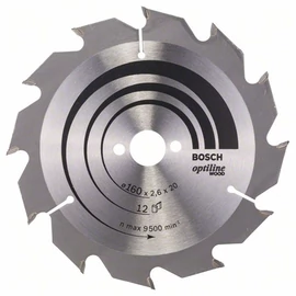 Bosch körfűrészlap 160x20/12 Optiline Wood