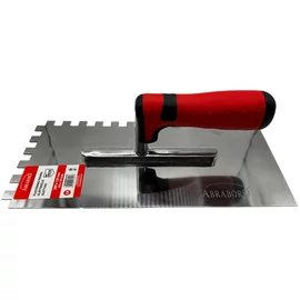 Abraboro glettvas INOX fogazott 280x130 mm / 12X12 mm