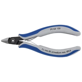 Knipex precíziós elektronikai oldalcsípő fogó többkomponensű nyél barnított 125 mm